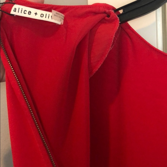 NWT ALICE + OLIVIA SZ 14 classy red dress - Picture 8 of 10